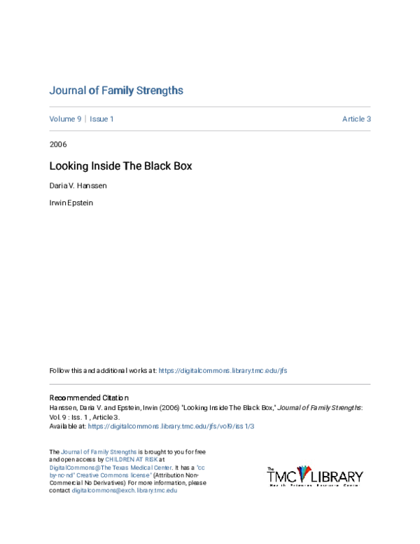(PDF) Looking Inside The Black Box