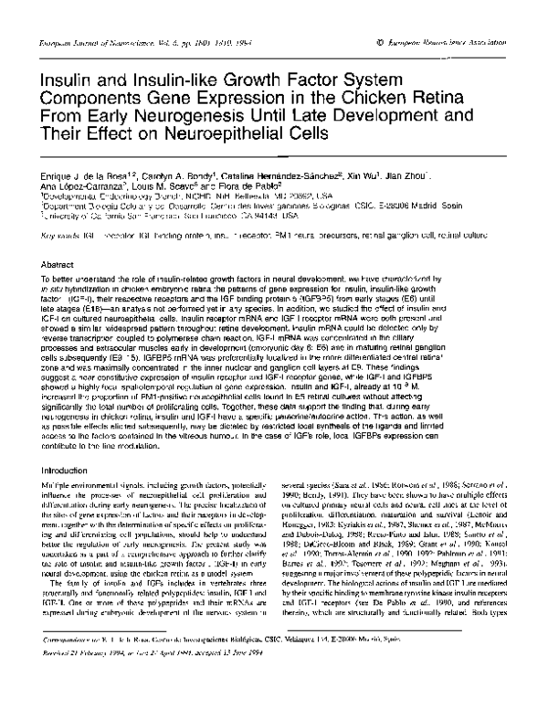 (PDF) Insulin and Insulin‐like Growth Factor System Components Gene ...