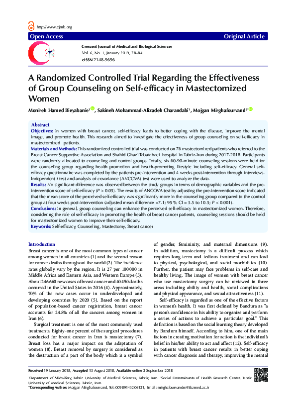 (PDF) A Randomized Controlled Trial Regarding the Effectiveness of ...