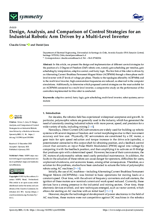 (PDF) Design, Analysis, and Comparison of Control Strategies for an ...
