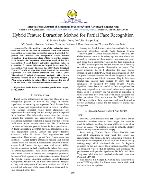 (PDF) Hybrid Feature Extraction Method for Partial Face Recognition