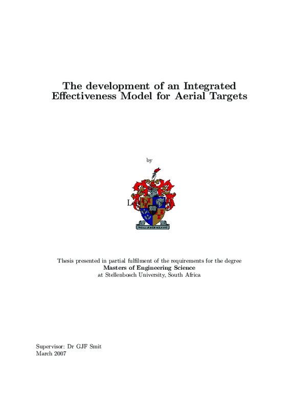 (PDF) The development of an Integrated Effectiveness Model for Aerial ...