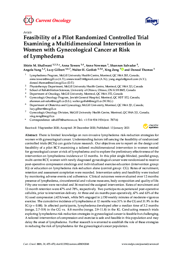 (PDF) Feasibility of a Pilot Randomized Controlled Trial Examining a ...