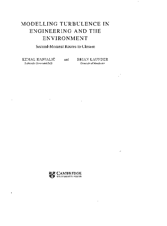 (PDF) Modelling Turbulence in Engineering and the Environment