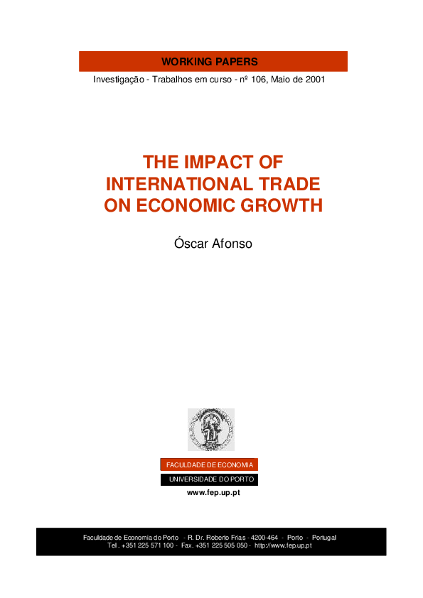 (PDF) The Impact of International Trade on Economic Growth*
