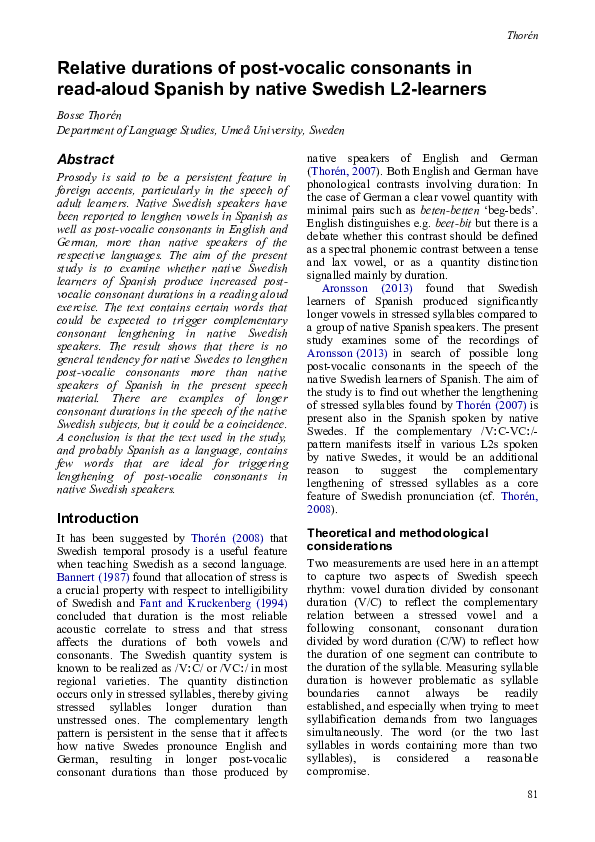 (PDF) Relative durations of post-vocalic consonants in readaloud ...