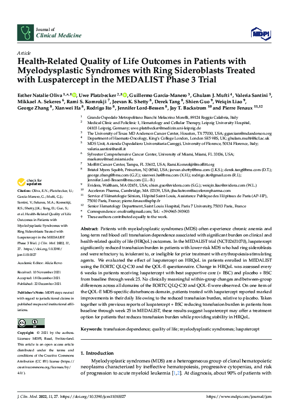 (PDF) Health-Related Quality of Life Outcomes in Patients with ...