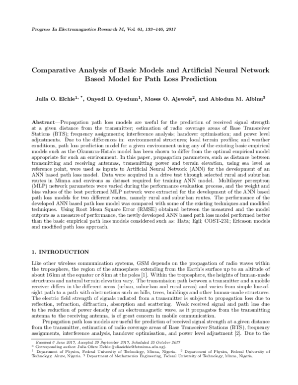 (PDF) Comparative Analysis of Basic Models and Artificial Neural ...