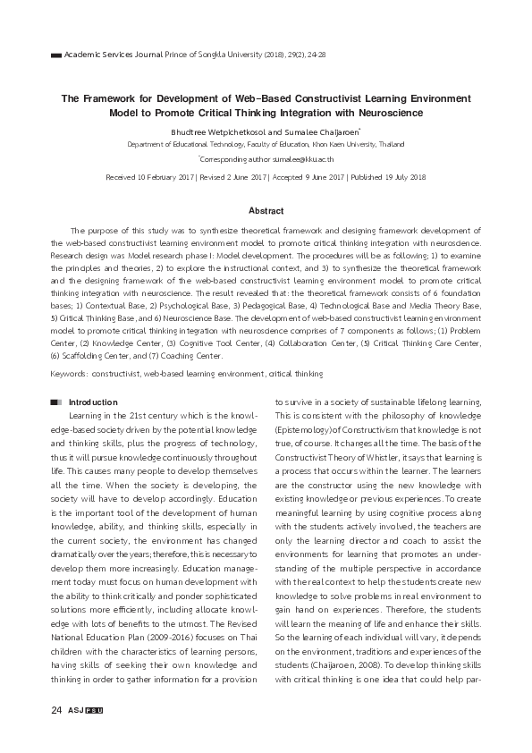 (PDF) The Framework for Development of Web-Based Constructivist ...