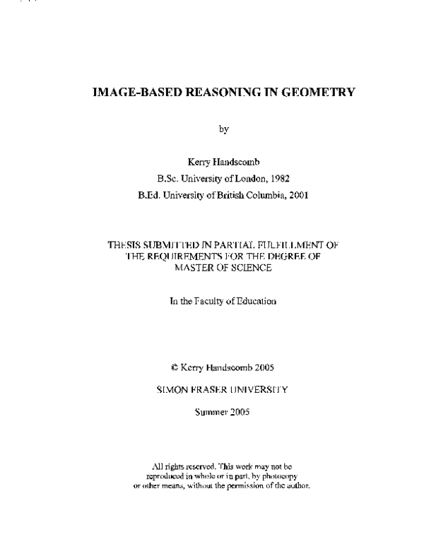 (PDF) Image-based reasoning in geometry