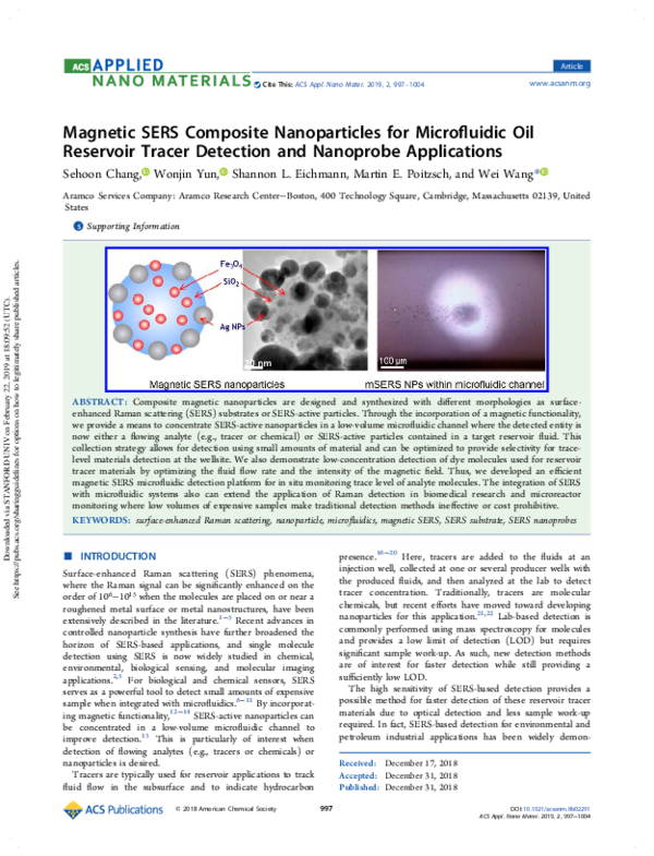 (PDF) Magnetic SERS Composite Nanoparticles for Microfluidic Oil ...
