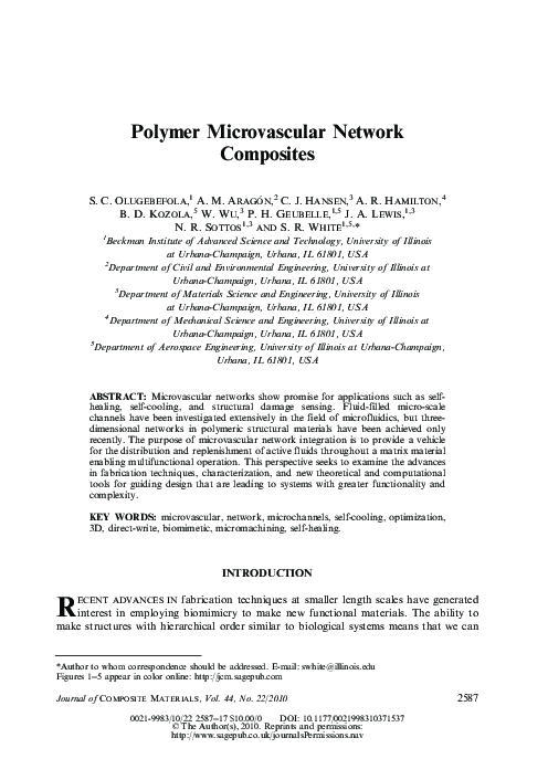 (PDF) Polymer Microvascular Network Composites