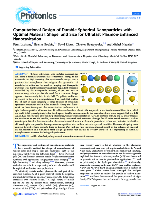 (PDF) Computational Design of Durable Spherical Nanoparticles with ...