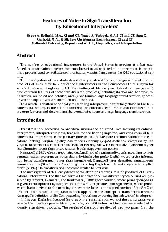 (PDF) Features of Voice-to-Sign Transliteration by Educational ...