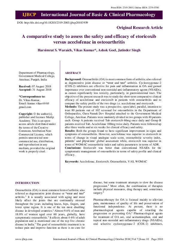 (PDF) A comparative study to assess the safety and efficacy of ...