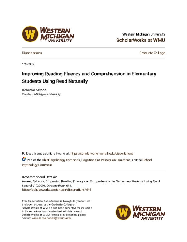 (PDF) Improving Reading Fluency and Comprehension in Elementary ...