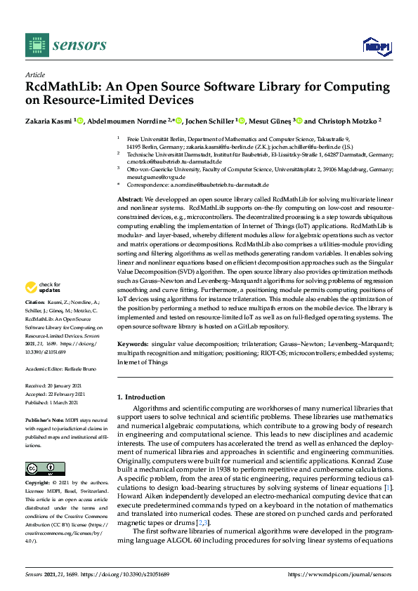 (PDF) RcdMathLib: An Open Source Software Library for Computing on ...