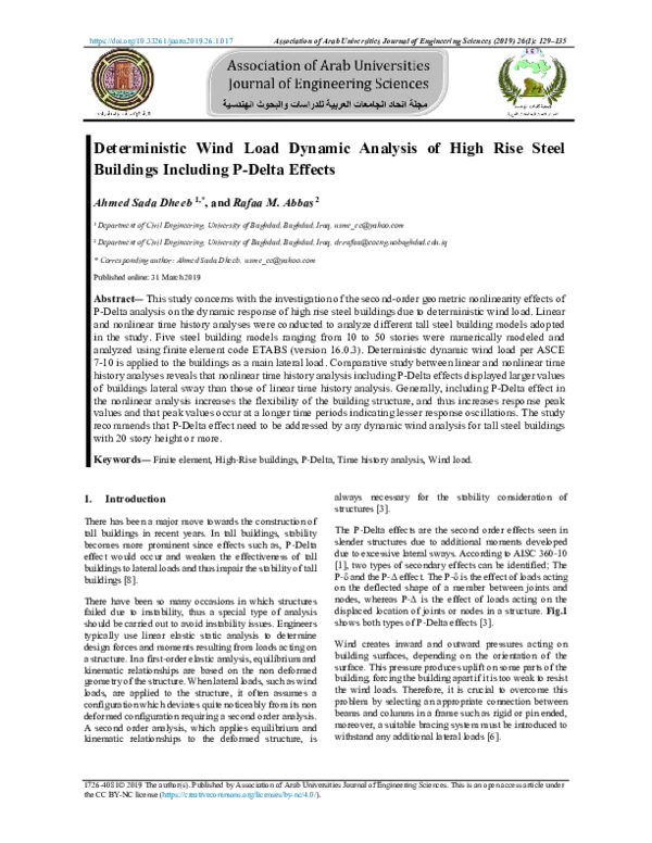 (PDF) Deterministic Wind Load Dynamic Analysis of High Rise Steel ...
