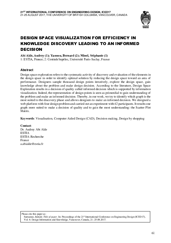 (PDF) Design space visualization for efficiency in knowledge discovery ...