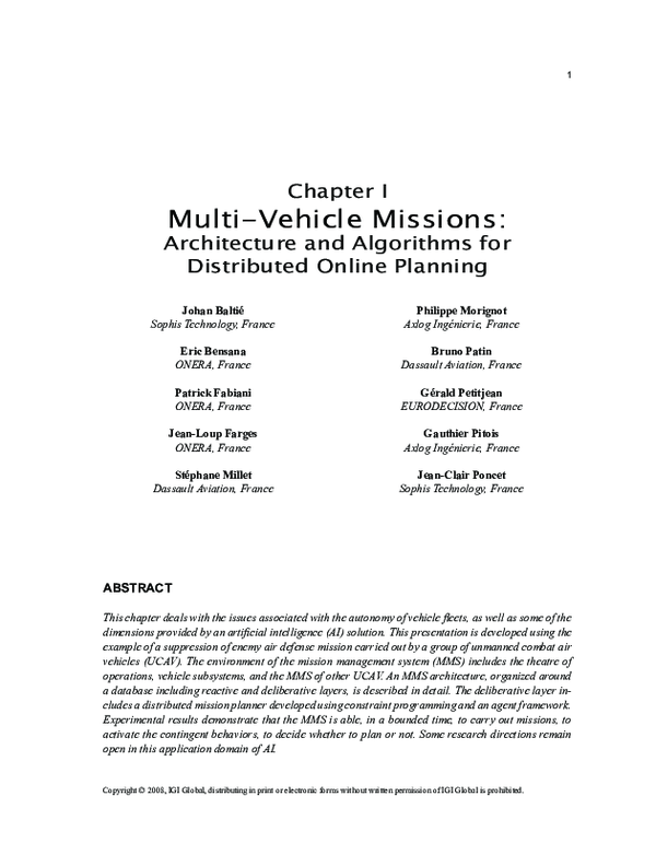 (PDF) MultiVehicle Missions Jeanloup Farges Academia.edu