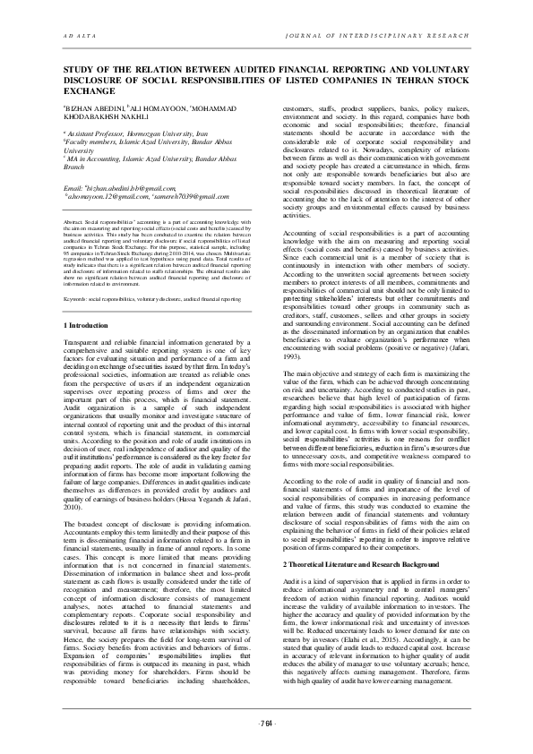 (PDF) Study of the Relation Between Audited Financial Reporting and ...