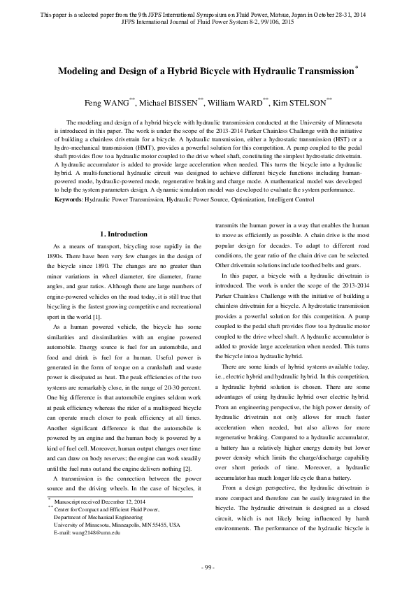 (PDF) JFPS International Journal of Fluid Power System 8-2, 99/106, 2015