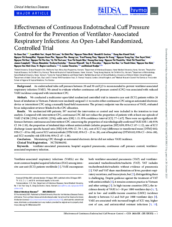 (PDF) Effectiveness of Continuous Endotracheal Cuff Pressure Control ...