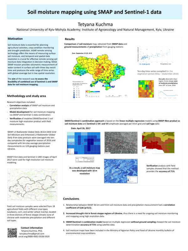 (PDF) Soil moisture mapping using SMAP and Sentinel-1 data