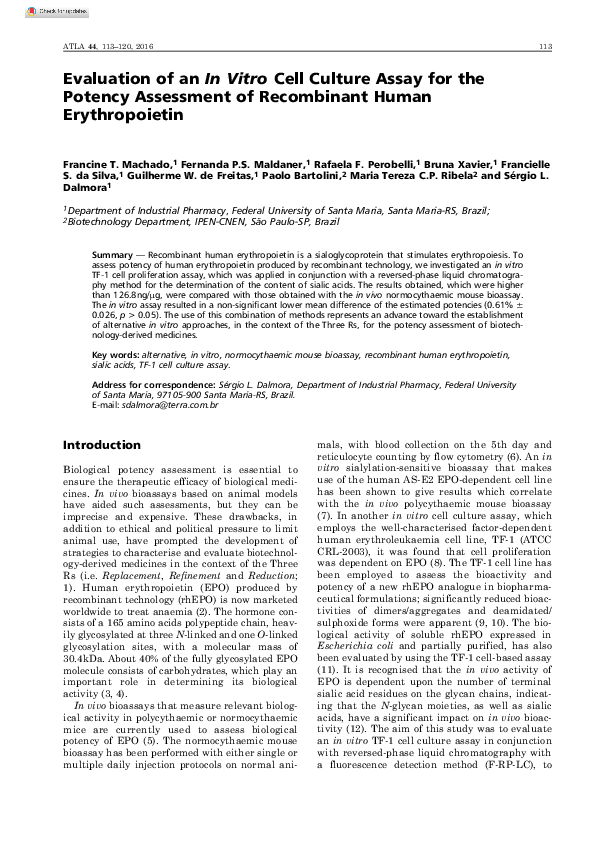 (PDF) Evaluation of an in vitro cell culture assay for the potency ...