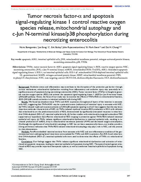 (PDF) Tumor necrosis factor-alpha and apoptosis signal-regulating ...