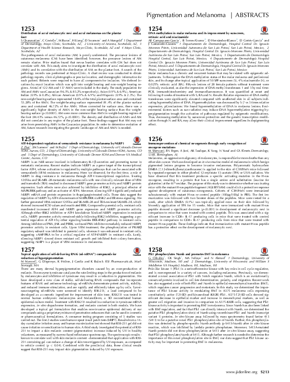 (PDF) 1254 DNA methylation in malar melasma and its improvement by