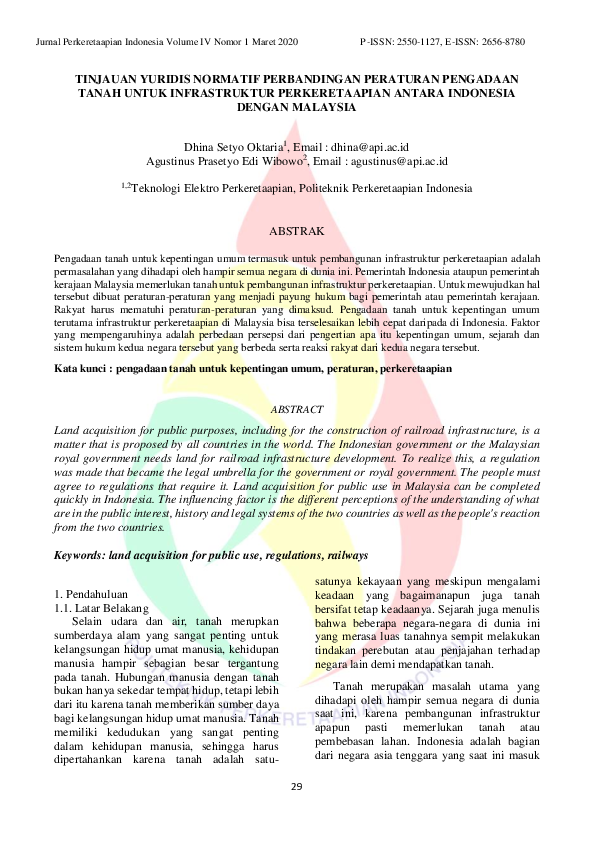 (PDF) Normative Juridical Review Comparison of Land Acquisition