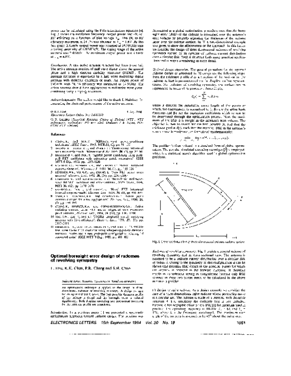 (PDF) Optimal boresight error design of radomes of revolving symmetry FangRong Hsu Academia.edu