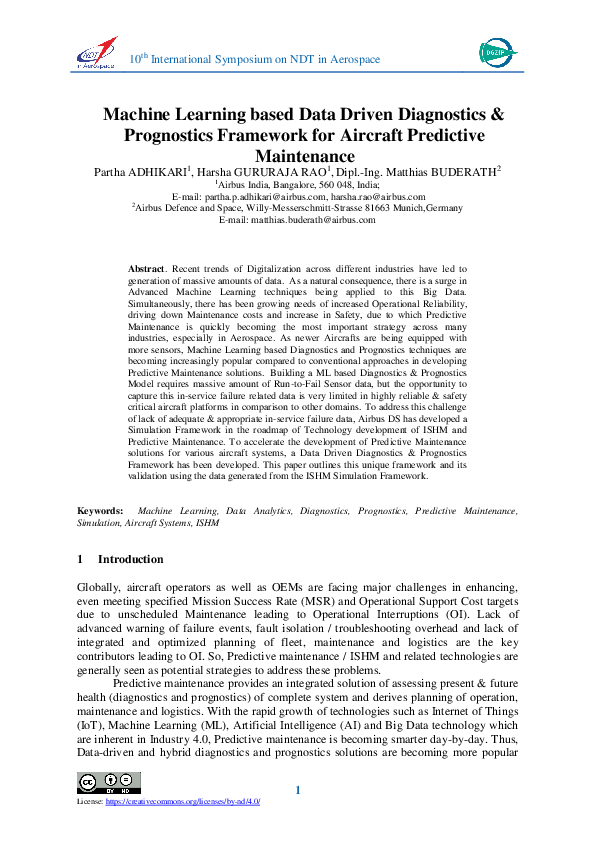 (PDF) Machine Learning based Data Driven Diagnostics & Prognostics ...