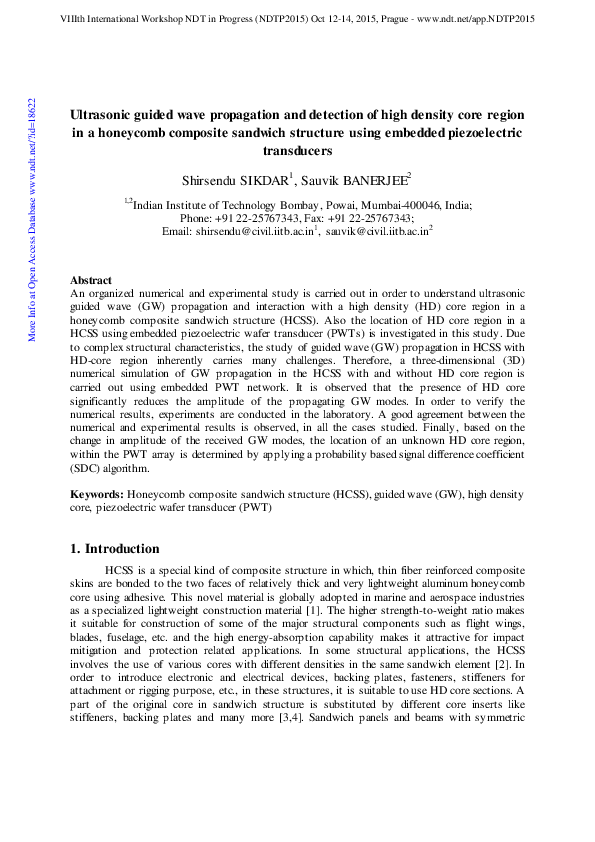 (PDF) Ultrasonic guided wave propagation and detection of high density ...