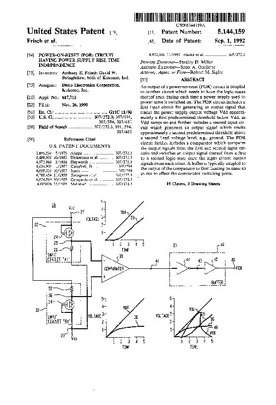 (PDF) Poweronreset (POR) circuit having power supply rise time independence David