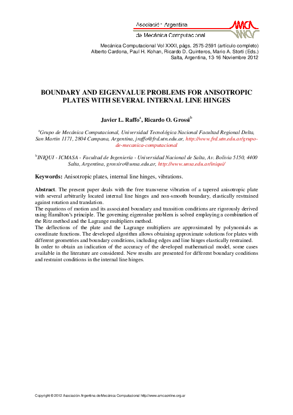 (PDF) Boundary and Eigenvalue Problems for Anisotropic Plates with ...