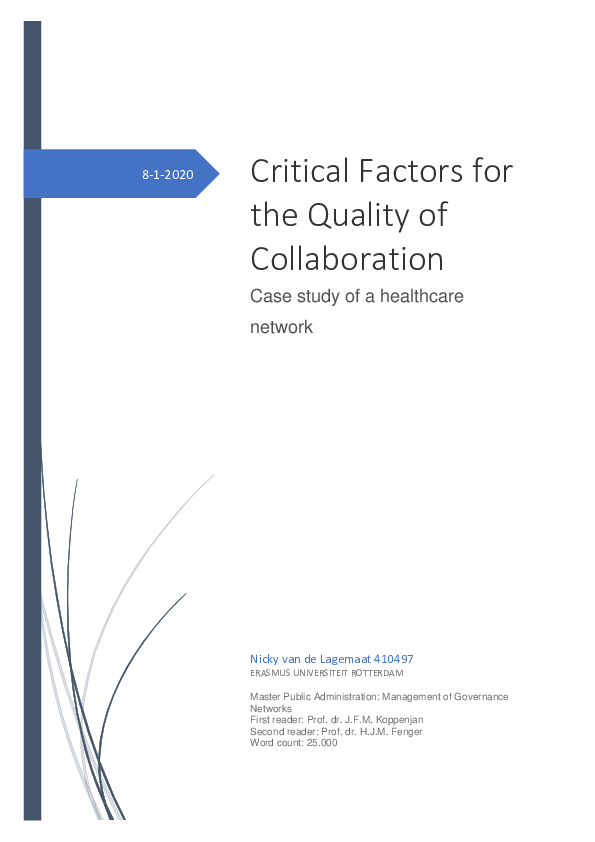 (PDF) Critical Factors for the Quality of Collaboration