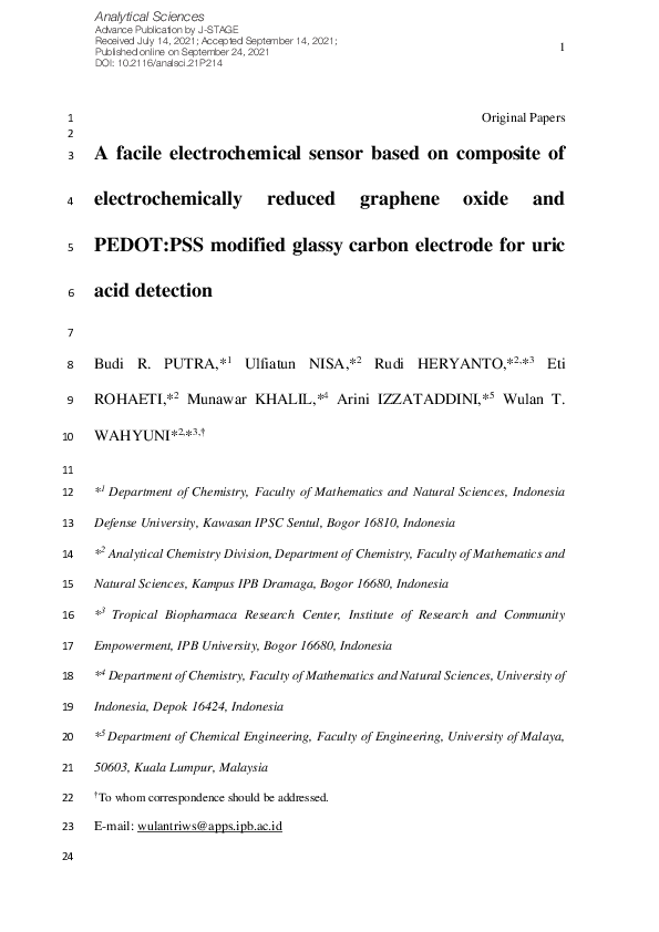 (PDF) A facile electrochemical sensor based on composite of ...