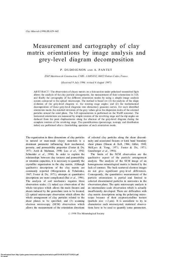 (PDF) Measurement and Cartography of Clay Matrix Orientations by Image ...