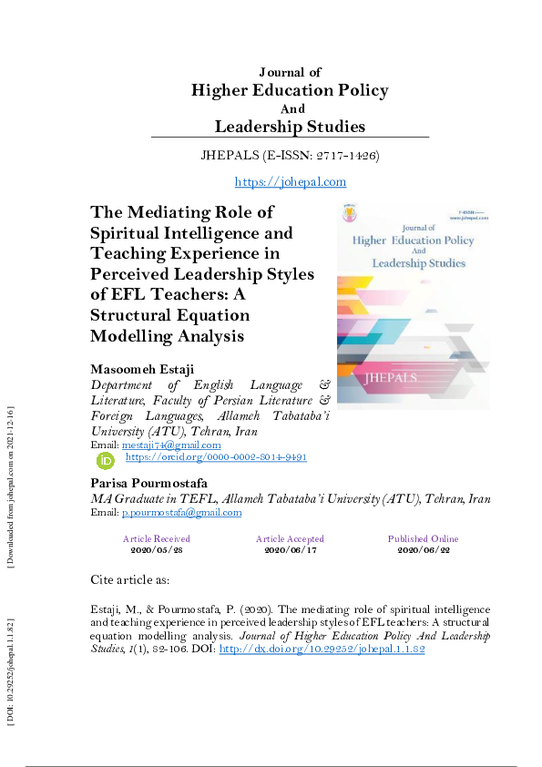 (PDF) The Mediating Role of Spiritual Intelligence and Teaching ...