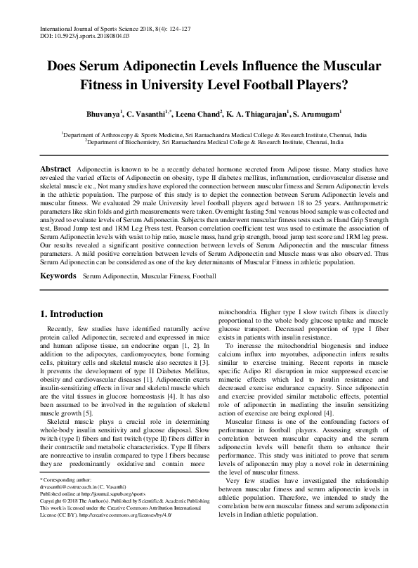 (PDF) A Comparative Study of Selected Physical FitnessVariables of ...