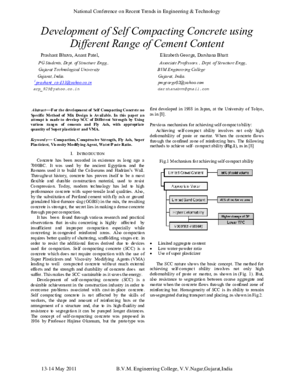 (PDF) Development of Self Compacting Concrete using Different Range of ...