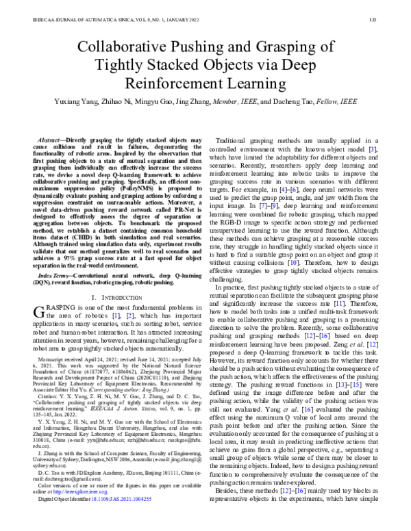 (PDF) Collaborative Pushing and Grasping of Tightly Stacked Objects via ...