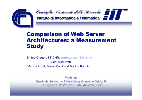 (PDF) Comparison of Web Server Architectures: A Measurement Study