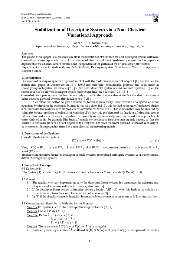 (PDF) Variational Approach