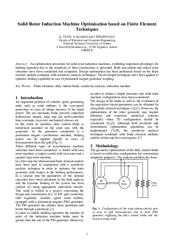 (PDF) Solid Rotor Induction Machine Optimisation based on Finite ...