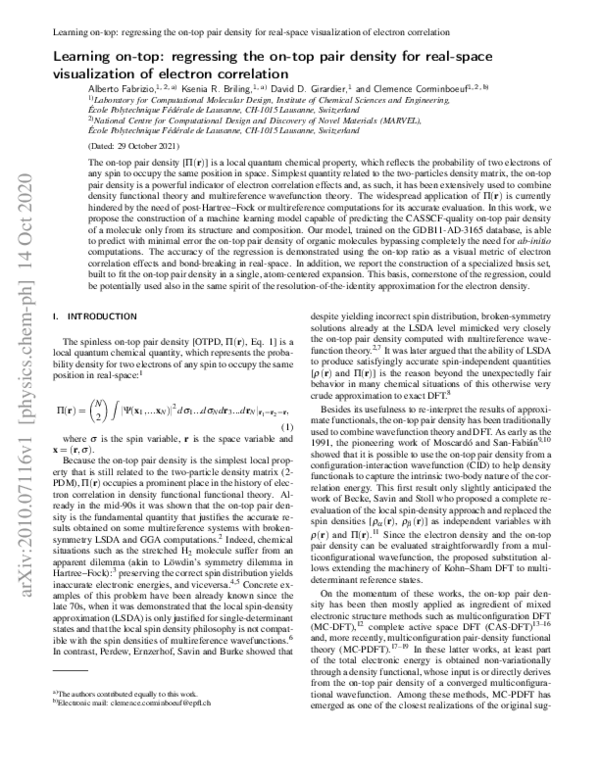 (PDF) Learning on-top: Regressing the on-top pair density for real ...