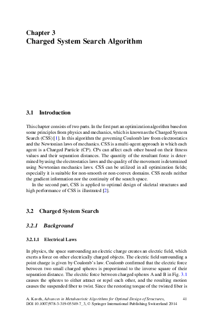 (PDF) Charged System Search Algorithm