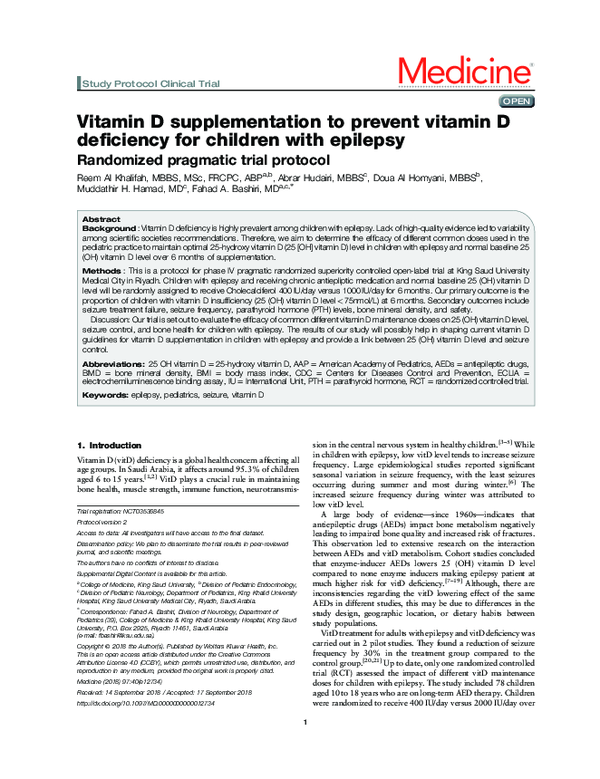 (PDF) Vitamin D supplementation to prevent vitamin D deficiency for ...